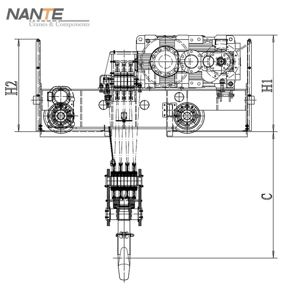 CE Certificated Heavy Duty Group M5/2m~M8/5m Nwb-Hh Open Winch with Double Hydraulic Brake